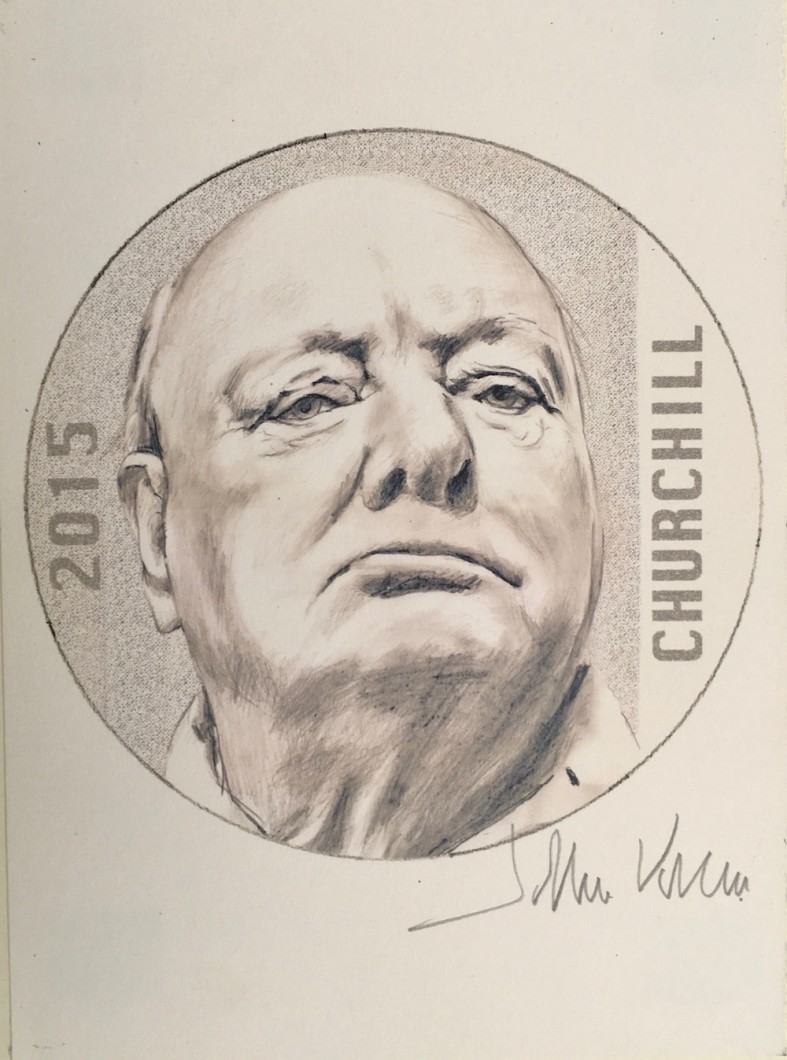 Coin design for the Royal Mint 2015, Inkjet on paper
